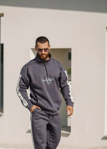 Серый демисезонный костюм брючный Garna