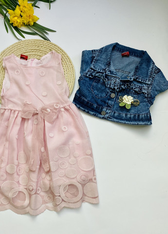 Рожева плаття для дівчаток із джинсовим жакетом Murat baby (259576128)