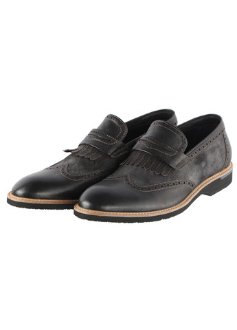 Черные мужские классические туфли 61803 Cosottinni без шнурков