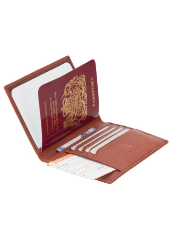 Обложка для документов из кожи 2201 Polo (Brown) Visconti (263135527)