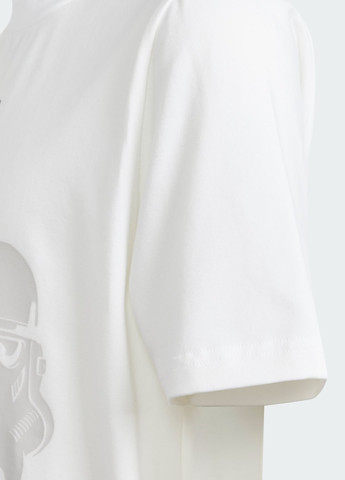 Белая демисезонная футболка x star wars graphic adidas