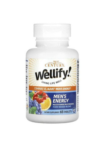 Wellify! Men's Energy, Multivitamin Multimineral 65 Tabs 21st Century (259450364)