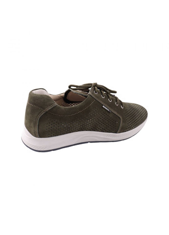 Зеленые кроссовки мужские зеленые натуральный нубук Maxus Shoes 121-23LTSP