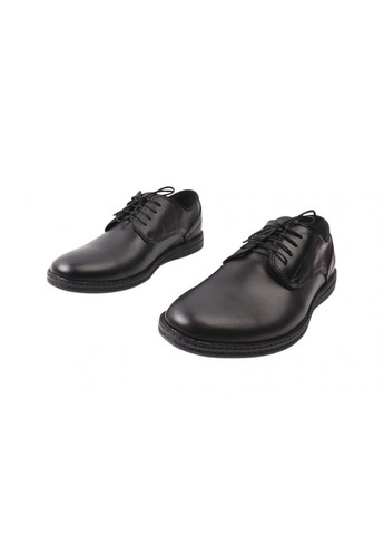 Туфлі чоловічі з натуральної шкіри, на низькому ходу, на шнурівці, колір чорний, Україна VAN KRISTI 48-9/22dtc (257437873)