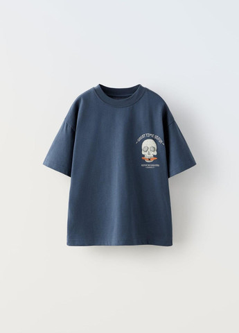 Темно-голубая футболка детская 7878/763 темно-голубой Zara