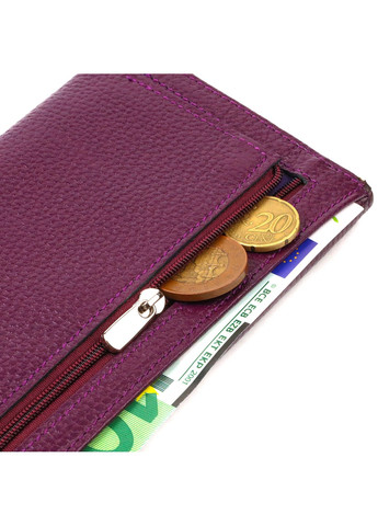 Привабливий жіночий гаманець з натуральної шкіри 21831 Бузковий Canpellini (259815832)
