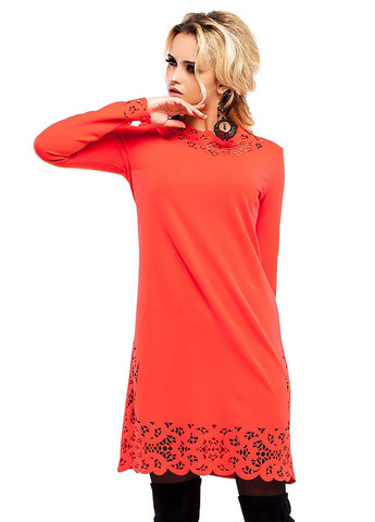 Красное повседневный, кэжуал стильное платье красного цвета а-силуэт Jadone Fashion однотонное