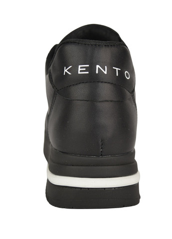 Черные всесезонные кроссовки женские белые кожа Kento