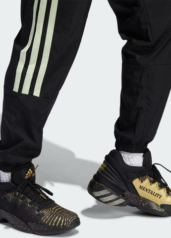 Черно-белые спортивные демисезонные брюки adidas