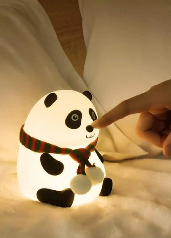 Детский силиконовый ночник лампа светильник панда 7 режимов свечения 13.5х10.5 см 1200 mAh (475620-Prob) Unbranded (269340974)