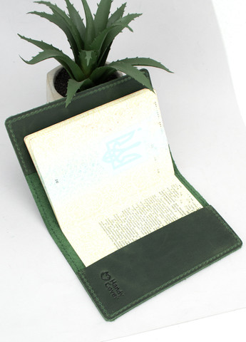 Обложка на паспорт кожаная HC0073 зеленая HandyCover (269368239)