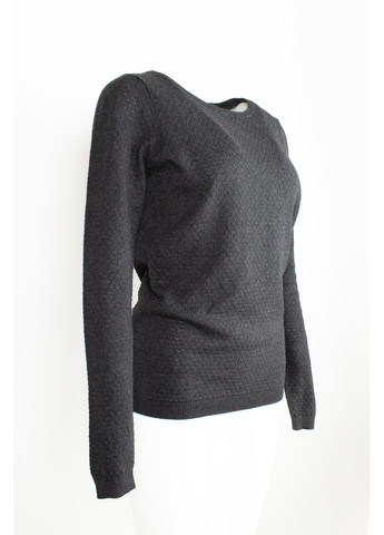 Серый летний свитер темно-серый с крупным фактурным узором Vero Moda