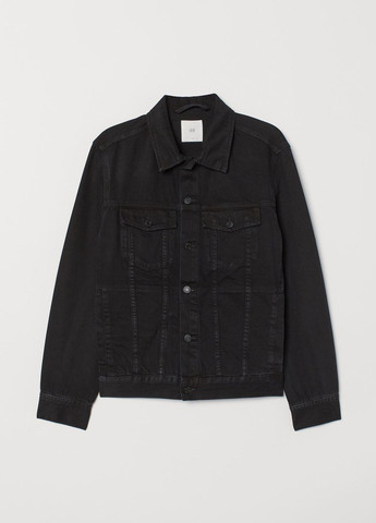 Чорна джинсова куртка,чорний, H&M