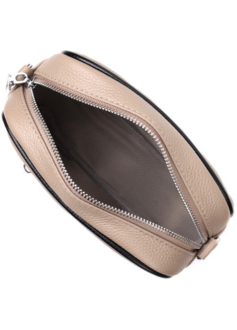 Жіноча вечірня сумка на ланцюжці з натуральної шкіри 22381 Бежева Vintage (276457651)