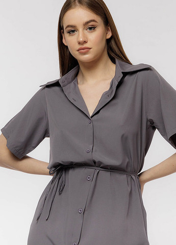 Серое женское длинное платье цвет серый цб-00216898 Classic Fashion