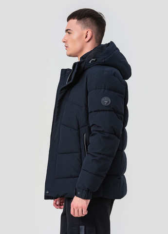 Синяя зимняя стильная мужская куртка с модель 23-2227 Black Vinyl