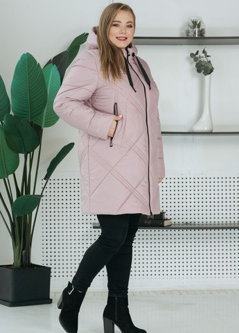 Пудрова демісезонна демісезонна жіноча куртка великого розміру куртка-пальто SK