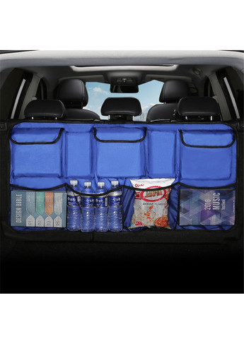 Автомобильный подвесной компактный портативный органайзер на спинку сидения для багажника 108х52 см (474966-Prob) Синий Unbranded (260517425)