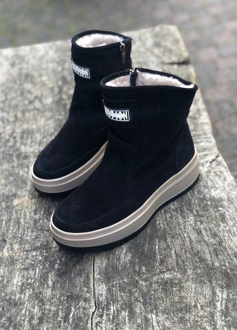 Черные зимние женские ботинки No Brand