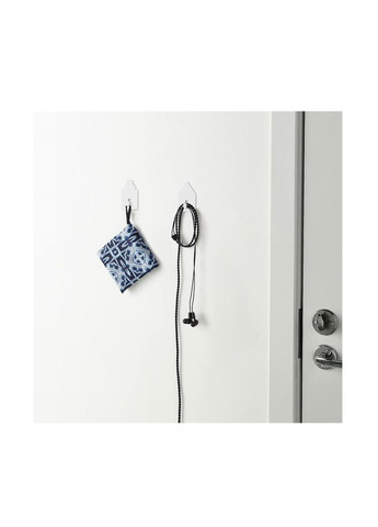 Крючок самоклеящийся дом/белый (2 шт) IKEA tippvagn (263940666)