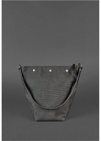 Шкіряна плетена жіноча сумка Пазл M вугільно-чорна BN-BAG-32-YGOL BlankNote (277977868)