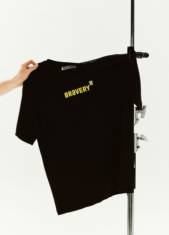 Чорна футболка original oversize чорна Bravery