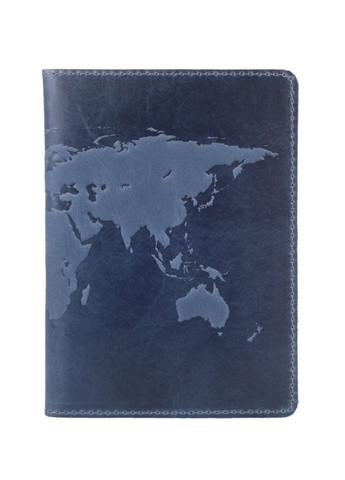 Синя обкладинка для паспорта зі шкіри HiArt PC-02-S18-4417-T001 Синій Hi Art (268371154)