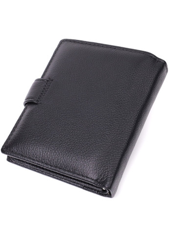 Вертикальный мужской бумажник из натуральной кожи 22479 Черный st leather (277980415)