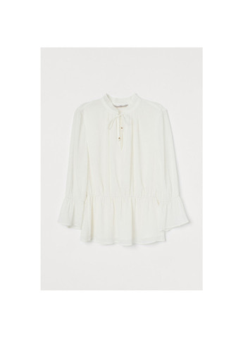 Жіноча шифонова блуза (10192) 38 Біла H&M (258661805)