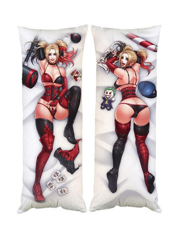 Подушка дакимакура Harley Quinn Харли Квинн декоративная ростовая подушка для обнимания двусторонняя 60*200 No Brand (258991084)