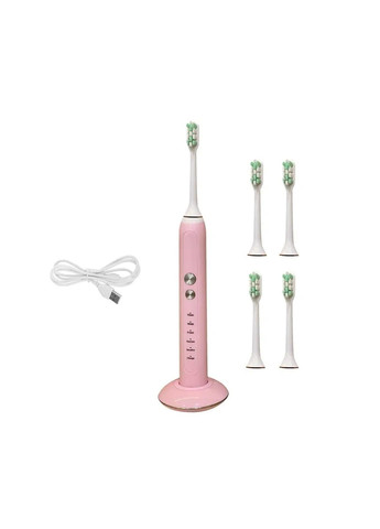 Ультразвуковая электрическая зубная щетка Sonic PRO 3D Pink No Brand (258853851)