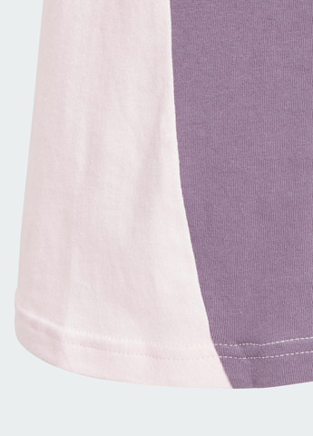Рожева демісезонна футболка tiberio 3-stripes colorblock cotton kids adidas