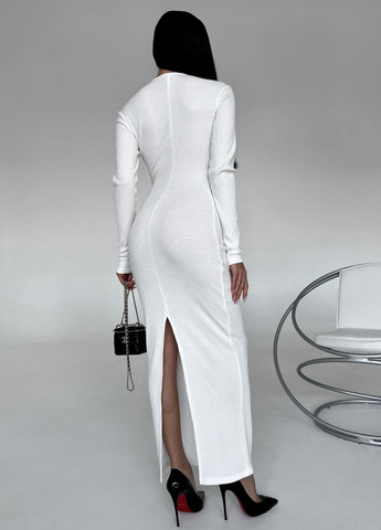 Білий святковий, вечірня елегантна сукня бежевого кольору Jadone Fashion