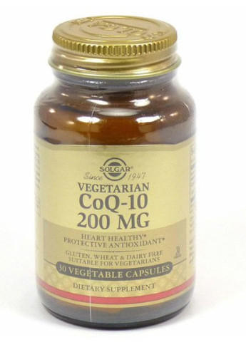 Vegetarian CoQ-10 200 mg 30 Veg Caps Solgar (256725135)