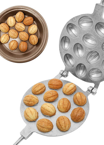 Набор из 2 форм для выпечки орешков с начинкой и цельного печенья (грибочек, шишка, орешек) Ласунка (274382580)