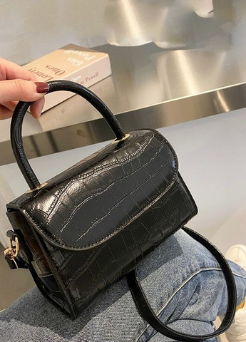 Женская сумка 00581 кросс-боди рептилия черная No Brand (262886238)