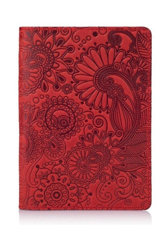Обложка для паспорта из кожи HiArt PC-02 Shabby Red Berry Mehendi Art Красный Hi Art (268371321)