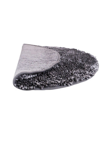 Круглий килимок для ванної з мікрофібри 80 см сірий LIVING Home Ideas (276462082)