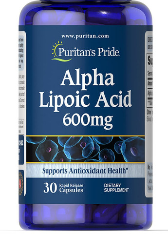 Puritan's Pride Alpha Lipoic Acid 600 mg 30 Caps Puritans Pride (257342622)