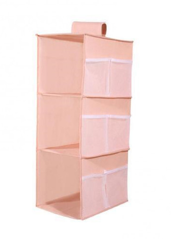 Подвесной органайзер модуль шкаф для хранения одежды обуви вещей сумок на 3 ячейки 60х30х22 см (474426-Prob) Розовый Unbranded (258417108)