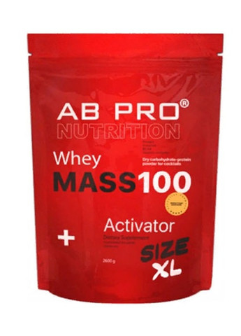 MASS 100 Whey Activator 2600 g /21 servings/ Шоколад AB PRO (257339436)