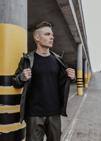 Оливкова (хакі) демісезонна демисезонна чоловіча куртка No Brand