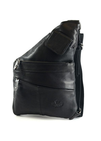 Чоловіча шкіряна сумка рюкзак слінг на одне плече, нагрудна молодіжна сумочка з натуральної шкіри No Brand (266423744)