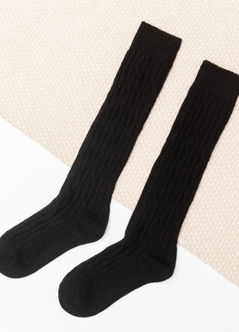 Женские шерстяные гольфы до колена Черный Style Luxe (272111271)