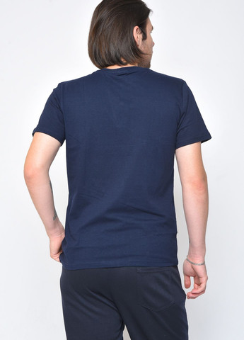 Темно-синяя футболка мужская темно-синего цвета Let's Shop