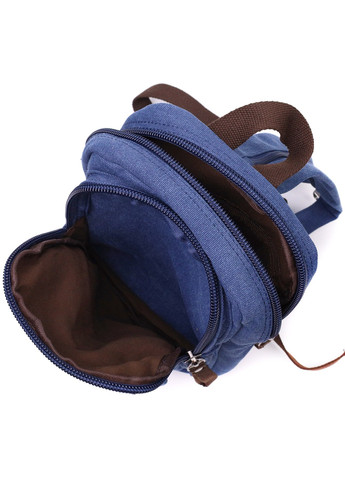 Универсальная сумка-рюкзак с двумя отделениями из плотного текстиля 22165 Синий Vintage (267932167)