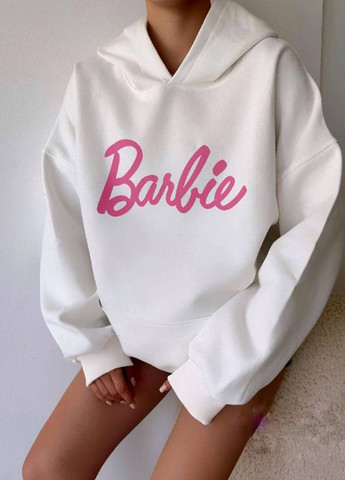 Тёплое худи с принтом Barbie белое No Brand (264025520)