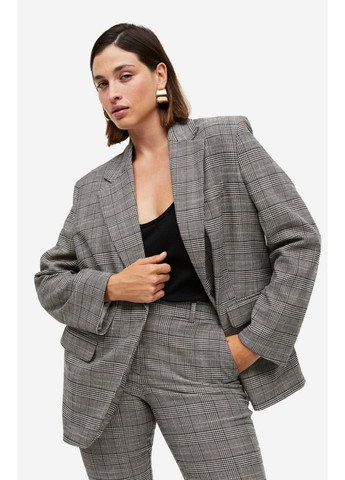Серый женский женский пиджак оверсайз н&м (56052) xs серый H&M - всесезон