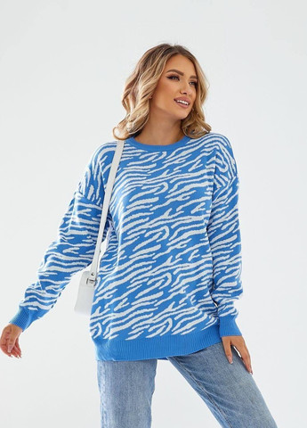 Голубой демисезонный свитер джемпер Garna