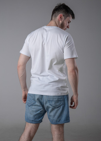 Біла бавовняна футболка з лого Vakko